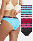 Women's Plain Letter Tape  Panties Set for Everyday Wear 6-Pack