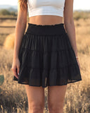 Women's Summer Flowy Ruffle Mini Skorts with Built-in Shorts & Pockets