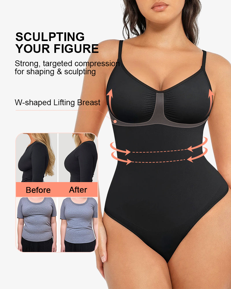 Tummy Control Seamless Thong Bodysuit