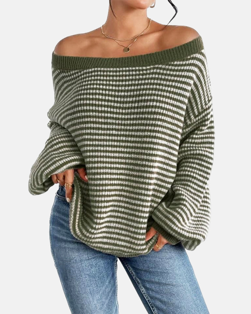 Women's Striped Knit Top