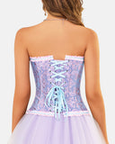 Lace Up Boned Overbust Corset Bustier