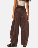 New Elevated Barrel Leg Lounge Pants - Slimming High Waist in Premium Organic Cotton