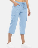 Pantalones Capri Cargo Ligeros Casuales de Verano para Mujer