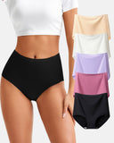 Seamless High Waist No Show Silky Briefs 5-Pack