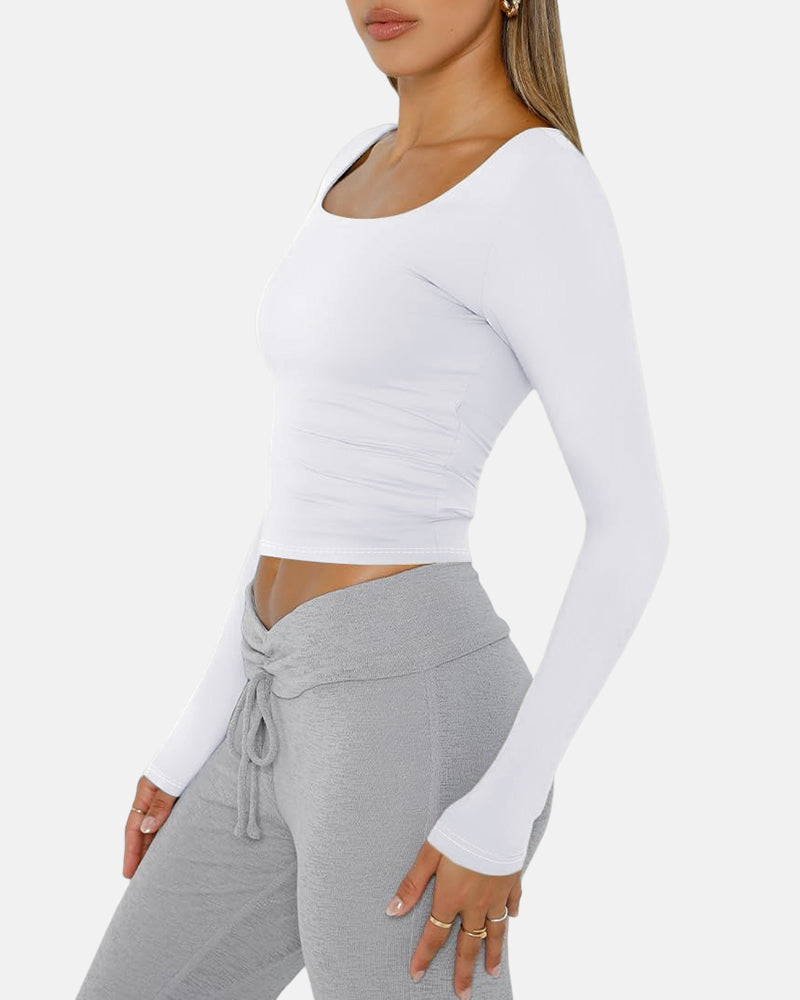 Slim-Fit Square Neck Top