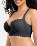 Lace Full Back Support Bra Shape Plus Size Adjustable Straps