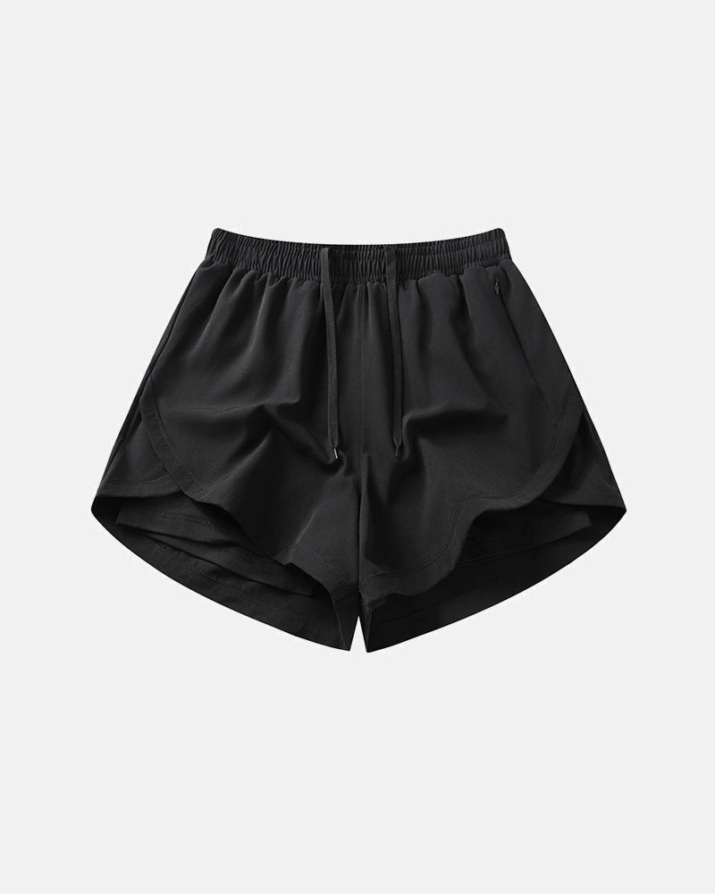 Pantalones cortos casuales de verano de dos piezas simuladas deportivos