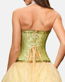 Lace Up Boned Overbust Corset Bustier