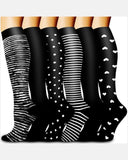 6-Pair Compression Socks — All-Day Support for Work, Running & Recovery