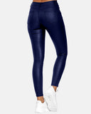 High-Waisted PU Leather Skinny Pants