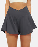 Women 2 in 1 Flowy Athletic Shorts with Pockets