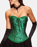 Lace Up Boned Overbust Corset Bustier