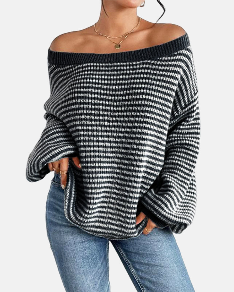 Women's Striped Knit Top