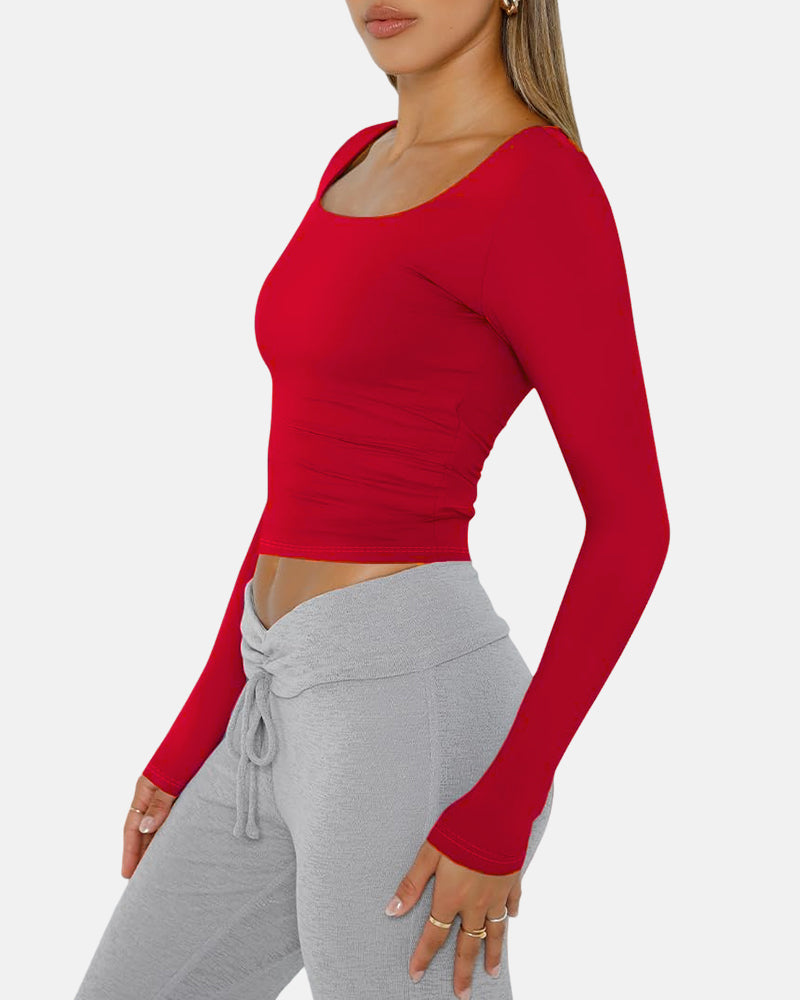 Slim-Fit Square Neck Top