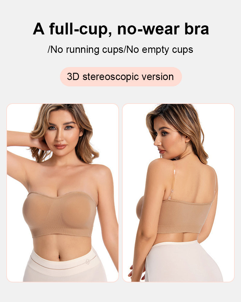 Non-Slip Seamless Wirefree Strapless Bandeau Bra