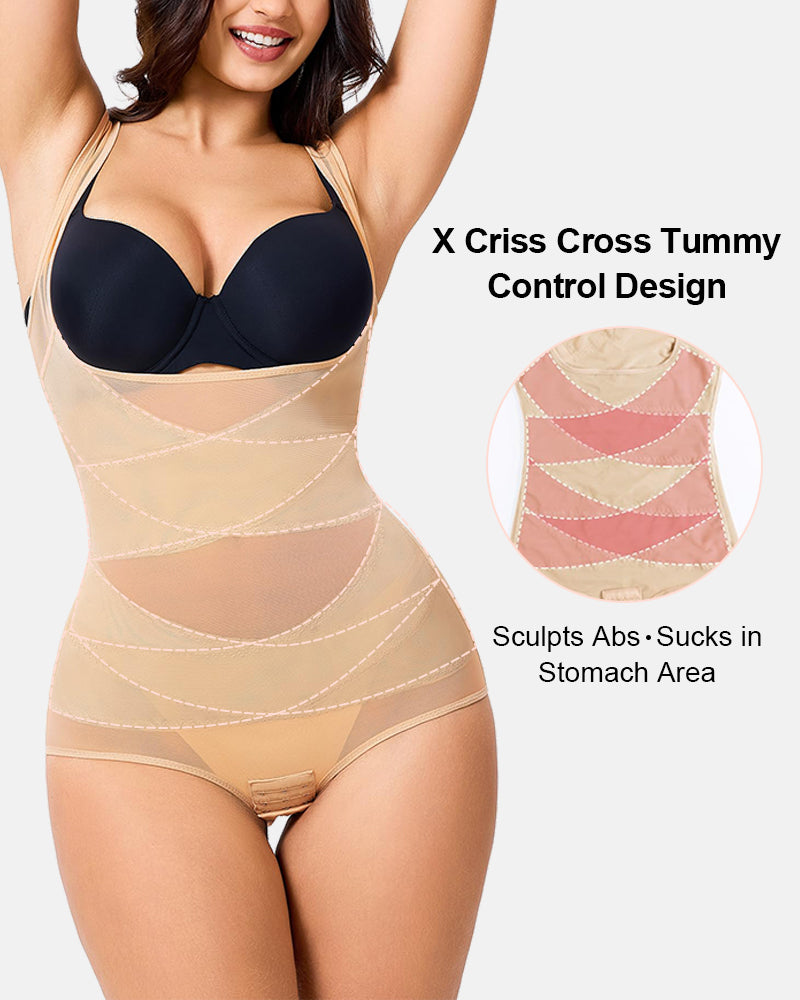 SuperPower Mesh Tummy Control Seamless Bodysuit