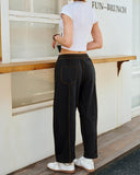 New Elevated Barrel Leg Lounge Pants - Slimming High Waist in Premium Organic Cotton