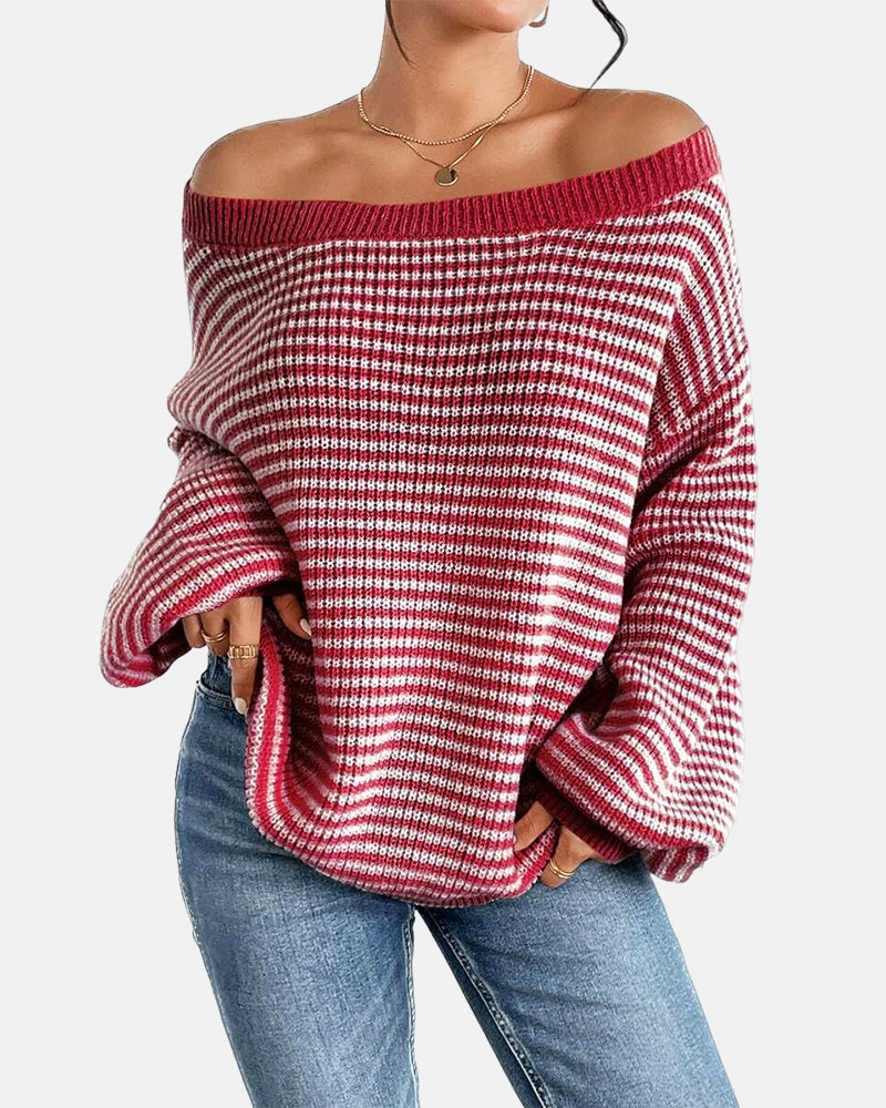 Women's Striped Knit Top