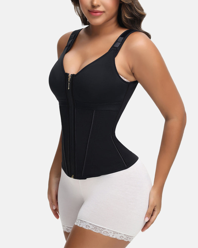 Double-Layer Tummy Control Waist Shaper Vest With Bra