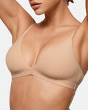 Bralette de Triángulo Sin Costuras para Mujer, Sujetador Cómodo Sin Aros