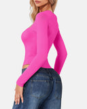 Square Neck Sculpting Bodysuit Second Skin Fit Seamless Thong