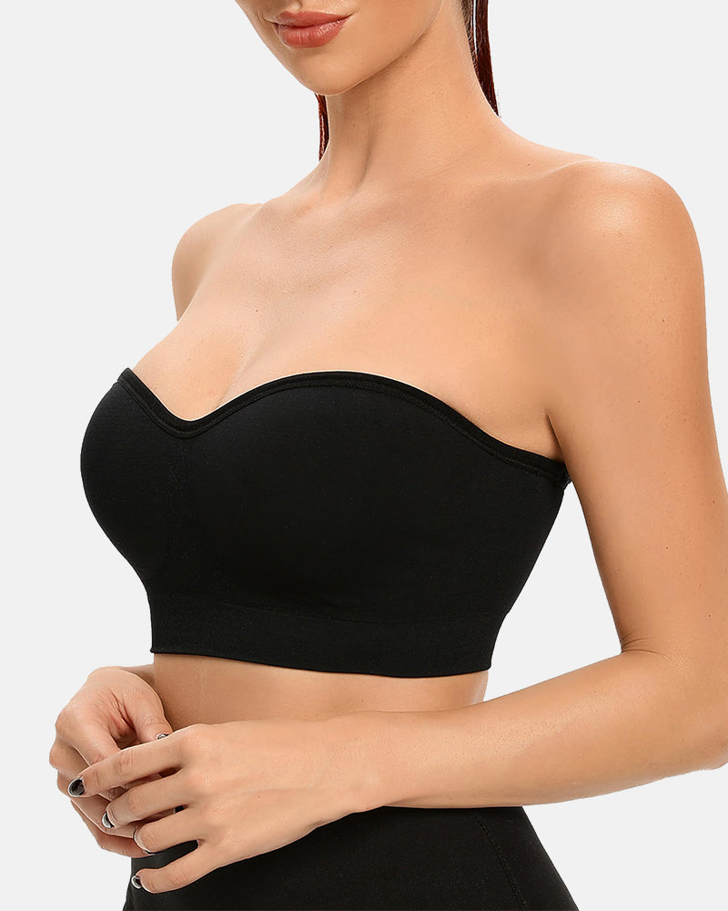 Non-Slip Seamless Wirefree Strapless Bandeau Bra