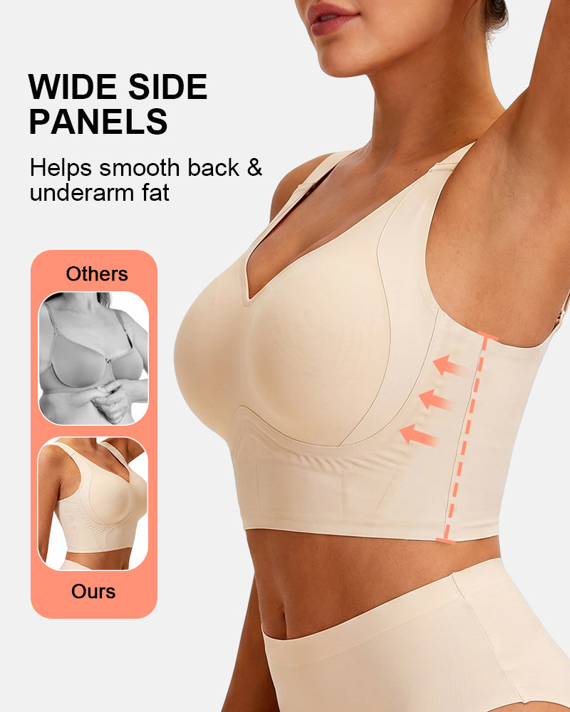 Sujetador Push-Up de Gel Alisador para Espalda – Soporte Sin Costuras para Tallas Grandes