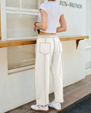 New Elevated Barrel Leg Lounge Pants - Slimming High Waist in Premium Organic Cotton