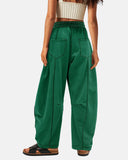 New Elevated Barrel Leg Lounge Pants - Slimming High Waist in Premium Organic Cotton