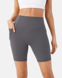 High Waisted Scrunch Butt Lifting Tummy Control Pocket Biker Shorts