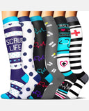 6-Pair Compression Socks — All-Day Support for Work, Running & Recovery