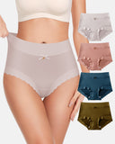 High-Waisted Luxe Ice Silk Briefs 4-Pack