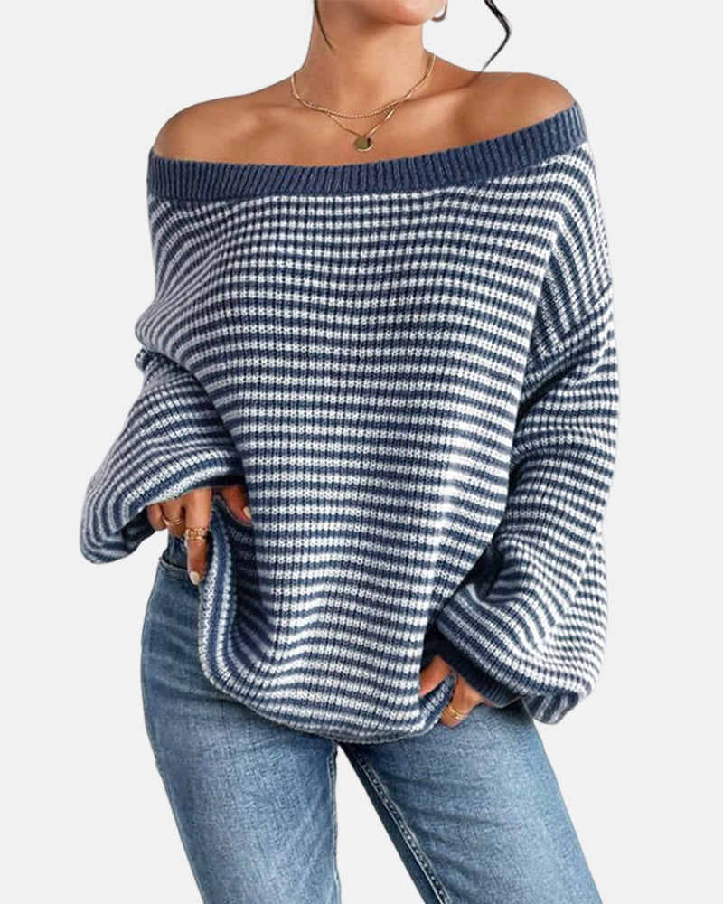 Women's Striped Knit Top