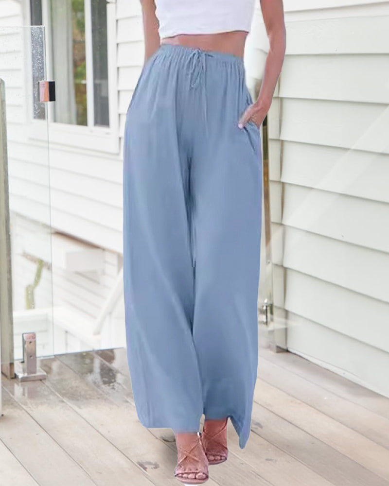 Pantalones Palazzo Anchos Ligeros para Mujer