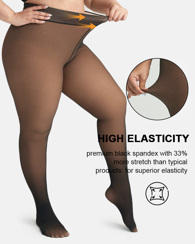 Warm Fleece Tights Slim Fit Tummy Control For Every Skin Tone