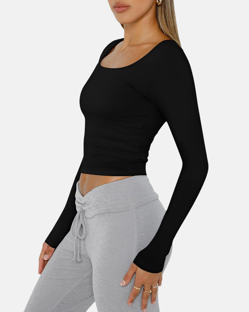 Slim-Fit Square Neck Top