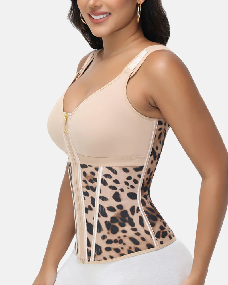 Double-Layer Tummy Control Waist Shaper Vest With Bra