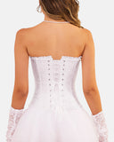 Lace Up Boned Overbust Corset Bustier