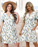 Vestido midi con cuello en V, suave como la mantequilla, favorecedor y con bolsillos