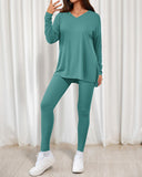 2026 Conjunto Informal de Descanso Camisas Extragrandes Leggings a Juego