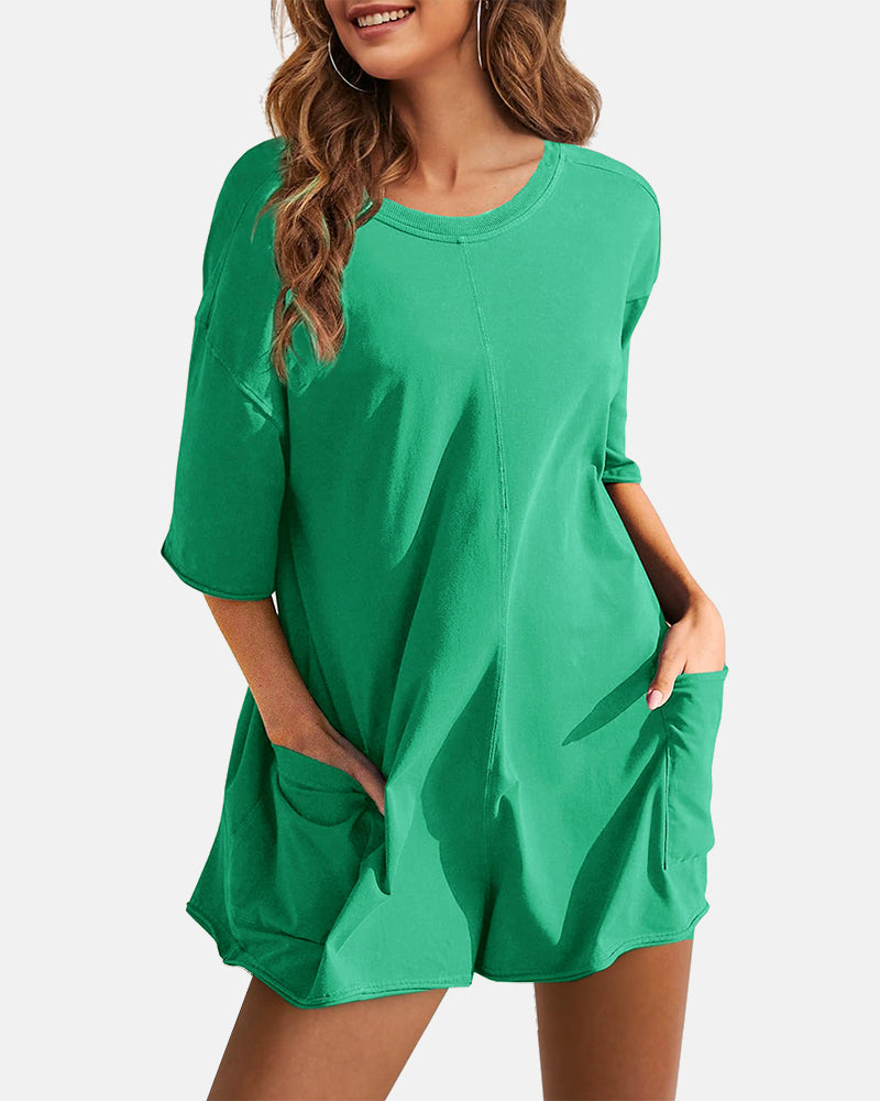 Women’s Loose-Fitting Casual Jumpsuit
