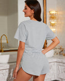 Women's Split Shorts Pajama Set