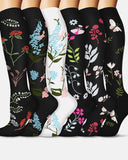 6-Pair Compression Socks — All-Day Support for Work, Running & Recovery