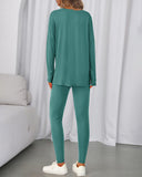 2026 Conjunto Informal de Descanso Camisas Extragrandes Leggings a Juego