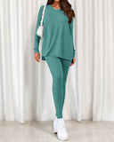 2026 Conjunto Informal de Descanso Camisas Extragrandes Leggings a Juego