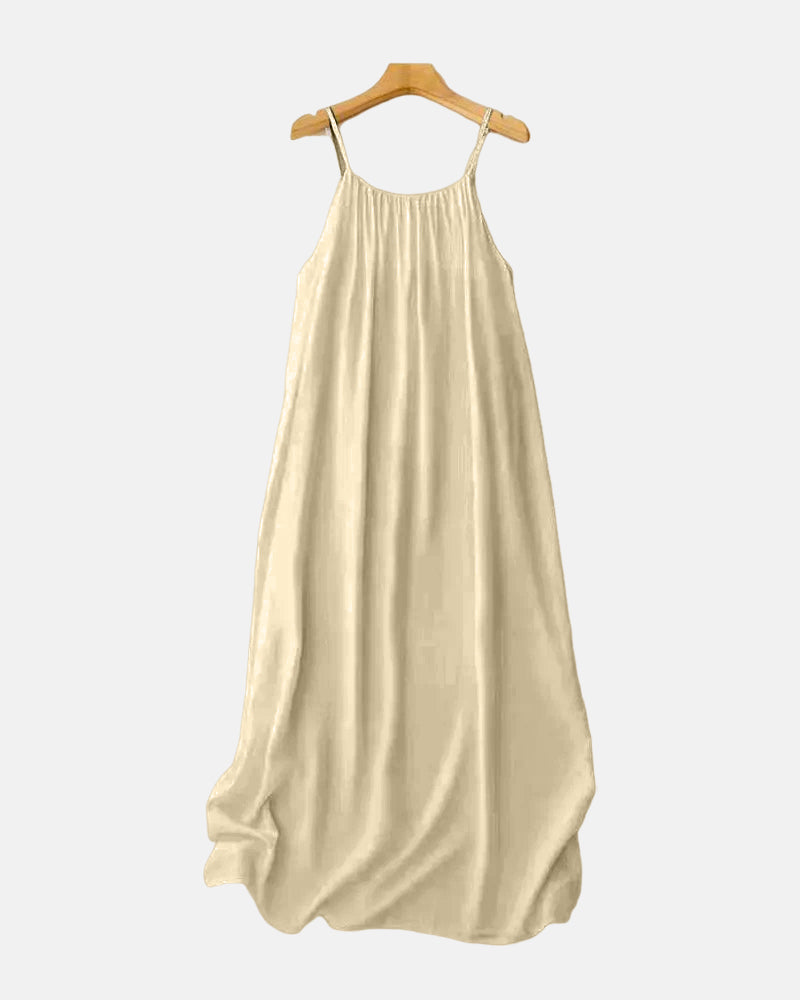 Women's Solid Color Backless Cami Dress