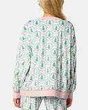 Cozy Christmas Pajama Set — Tree & Bow Print Two-Piece Loungewear