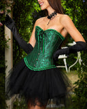 Lace Up Boned Overbust Corset Bustier