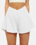Women 2 in 1 Flowy Athletic Shorts with Pockets