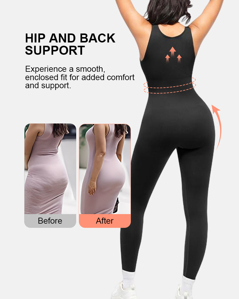 Sculpting Bodysuit Deep V-Neck Curves Support